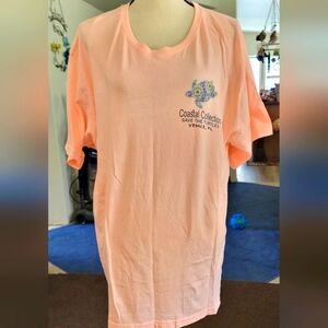 U.S. Vintage Costal Collection save the turtles Venice. FL. Peach color XL